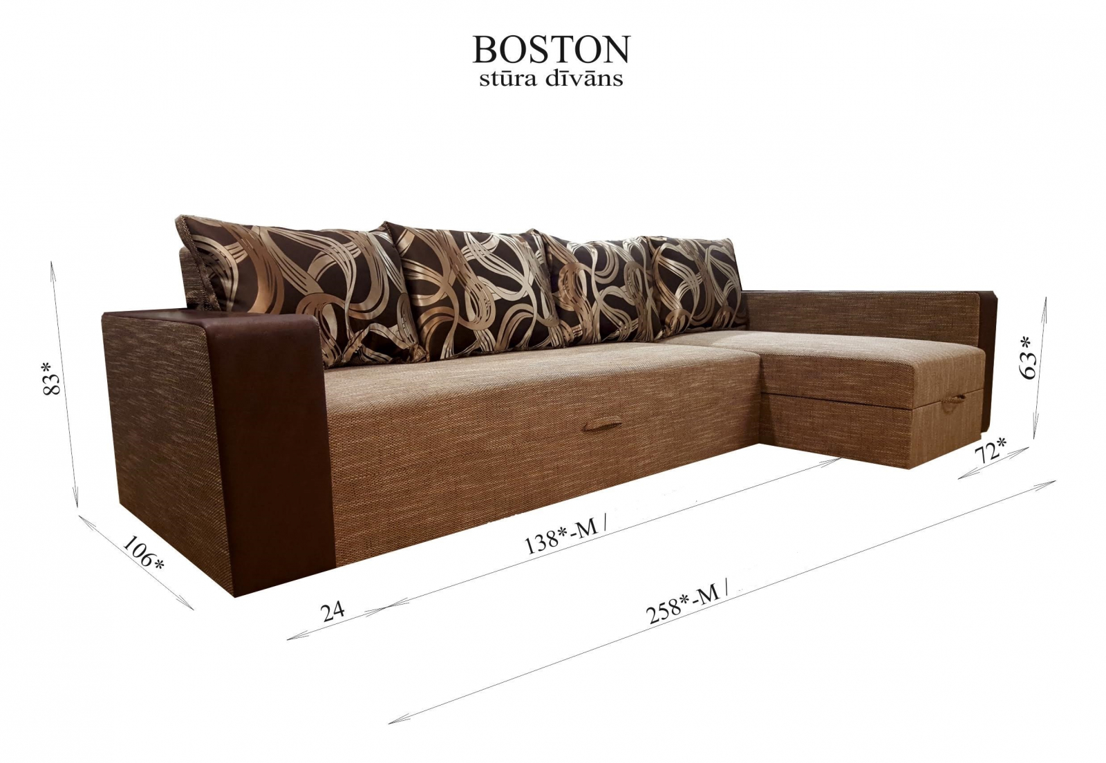 Набор мебели для отдыха"Фиджи"диван угловой m1640-2к BL. M corner